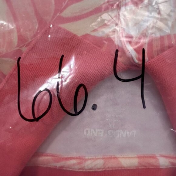 Lands’ End Coral Tropical Botanical Polo Top Womens Sz 3X Casual‎ Summer - Picture 8 of 8